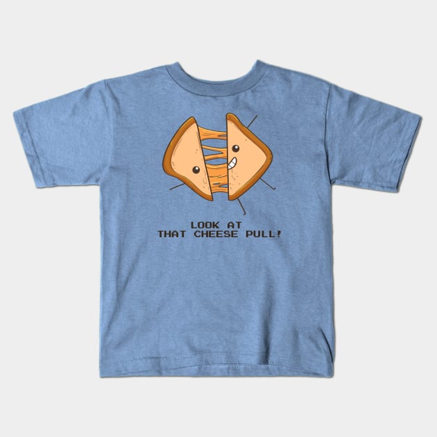 Look at that cheese pull! Kids T-Shirt by ShelboBaggins